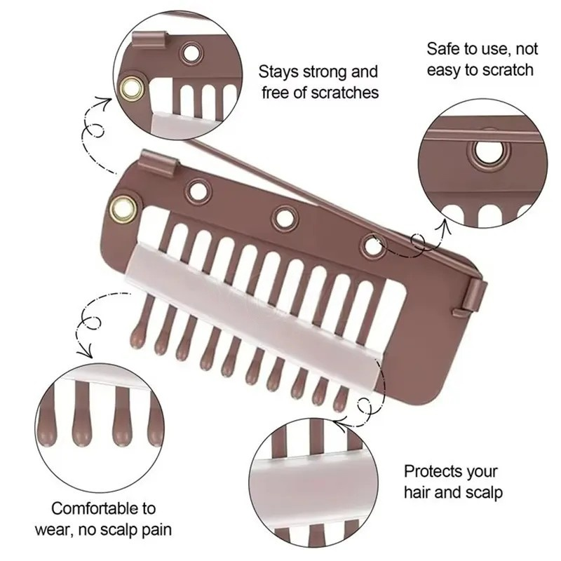 Metal Snap Hair Clips for Wigs & Extensions – Secure & Comfortable Hold 🌟