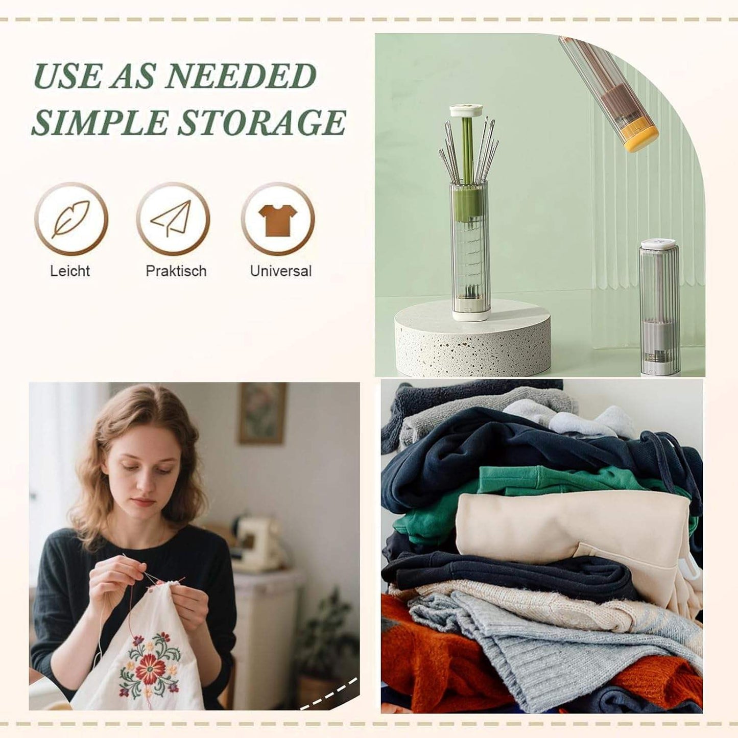 Smart Press Needle Storage Case 🧵✨