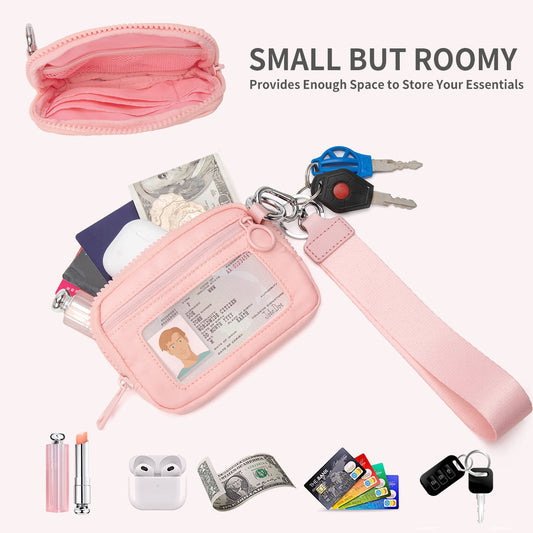 Mini Dual Pouch Wristlet Coin Bags Credit Card Holder🎒