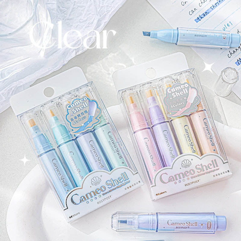 🌈 Pastel Cameo Shell Highlighter Set