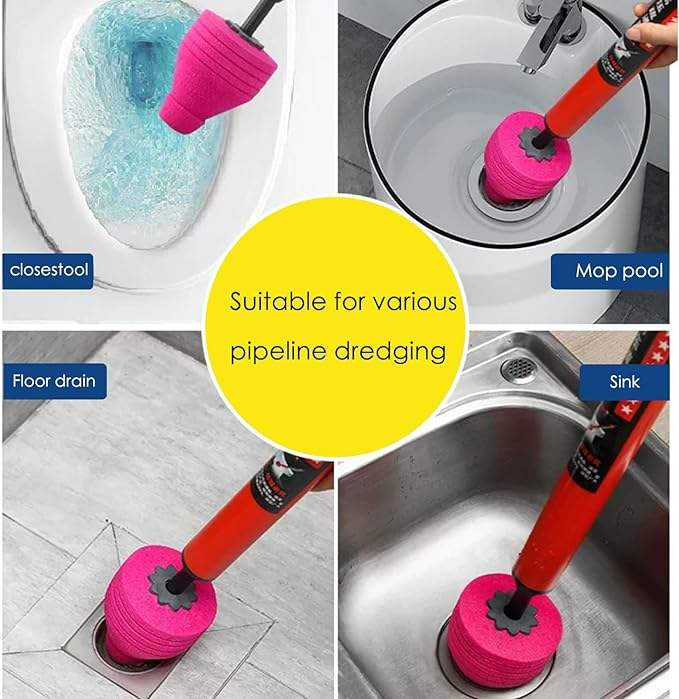 🚽 High Pressure Toilet Plunger – Powerful Drain Unblocker Pump