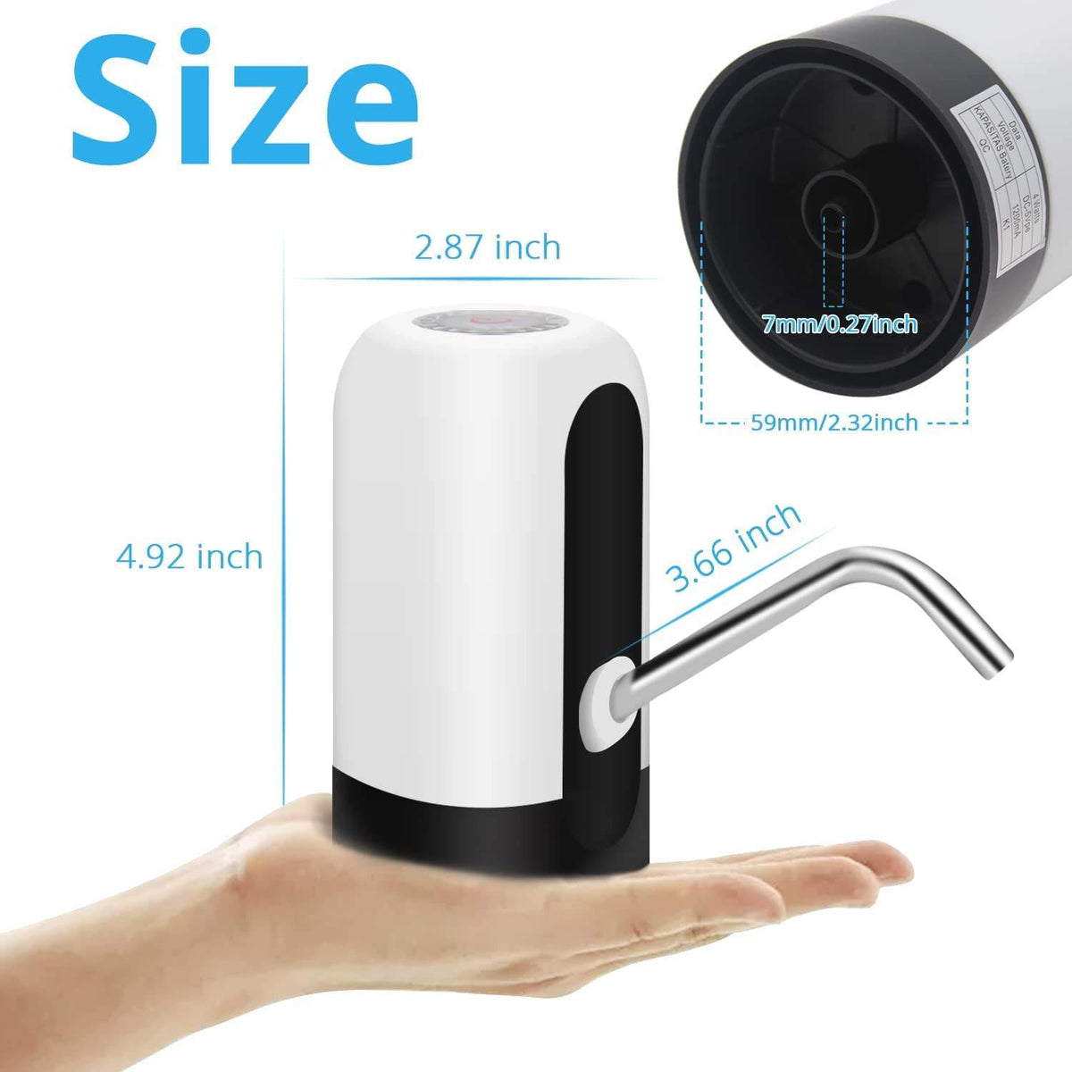 Automatic Electric Water Dispenser Pump – USB Rechargeable Touch Control