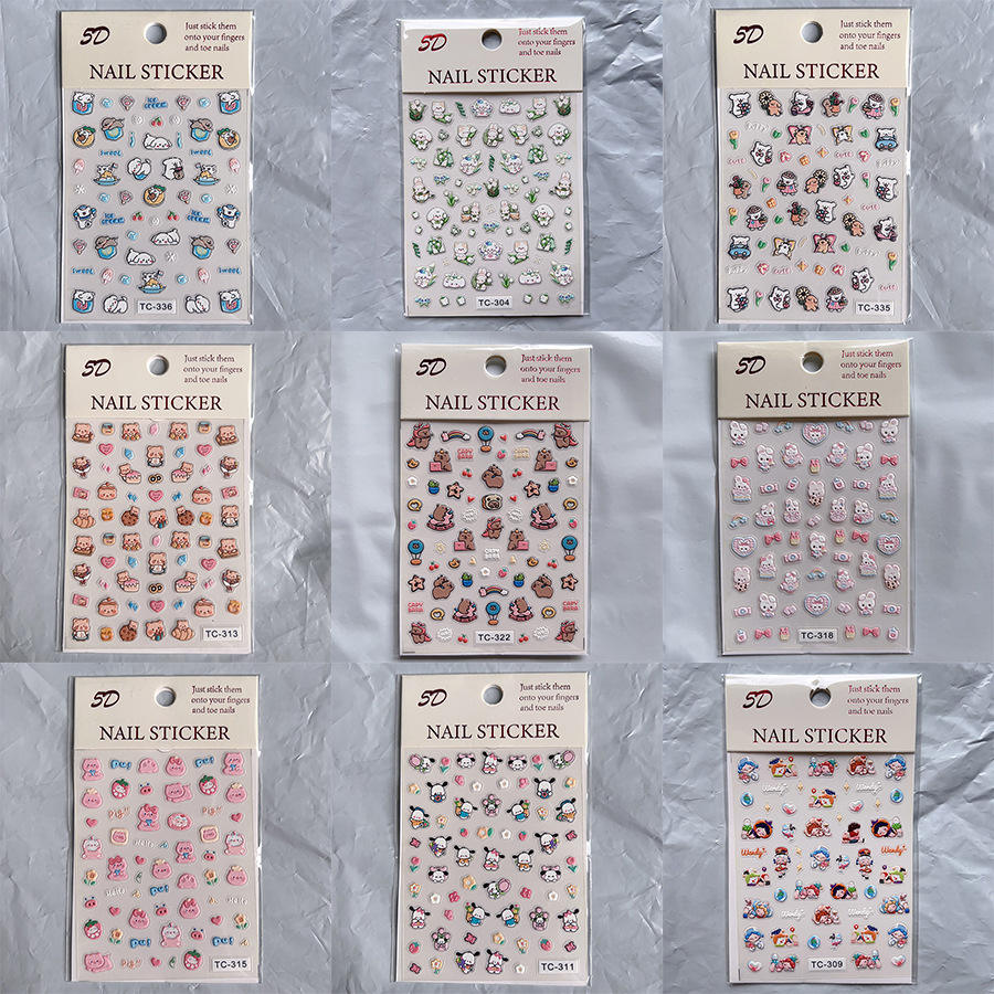 🎀 Cute Cartoon Nail Stickers 🎀