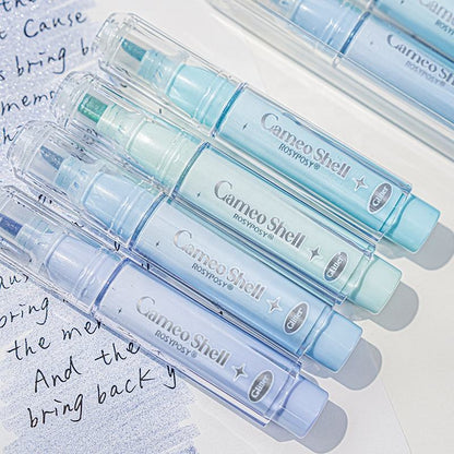 🌈 Pastel Cameo Shell Highlighter Set