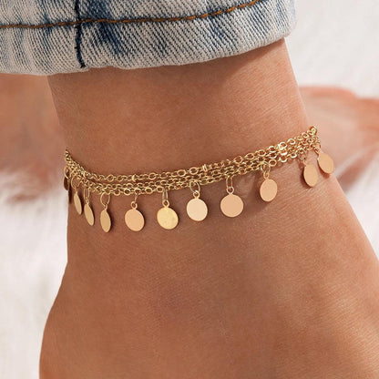 Punk Gold Silver Anklet Bracelet💎