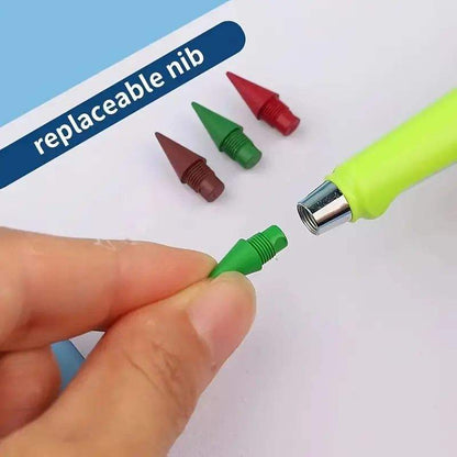 Refillable Lead Eternal Rainbow Crayon Pens for Kids & Artists