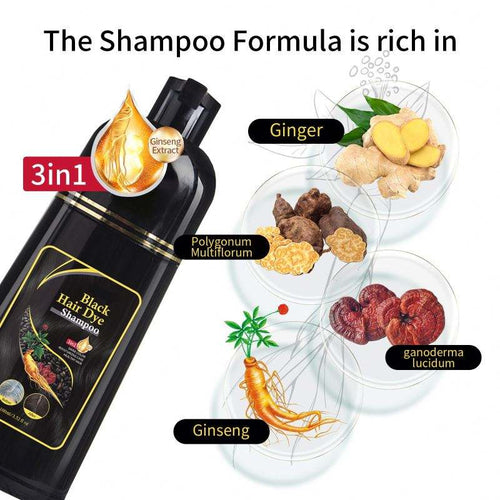 Black Instant 3-in-1 Hair Dye Shampoo