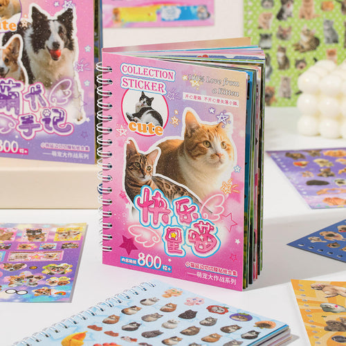 🐱✨ Cute Kitten Collection Sticker Book – 800+ Stickers ✨🐾