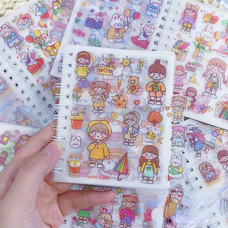 🌈 Cute Mini Character Stickers 🐶✨