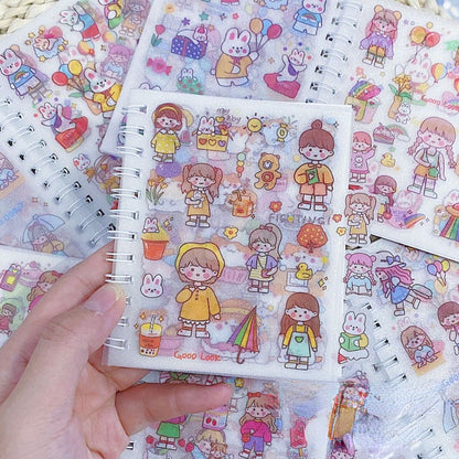 🌈 Cute Mini Character Stickers 🐶✨