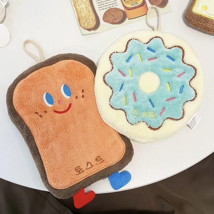 🧽 Cute Cartoon Cleaning Towel – Soft, Absorbent🍞🍩