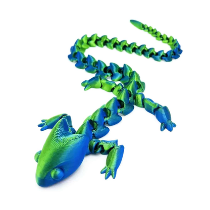 🌈🦎 Rainbow Articulated Lizard Toy