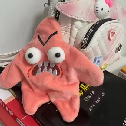 Goofy Pink Starfish Plush – Funny Expression Stress Toy✨