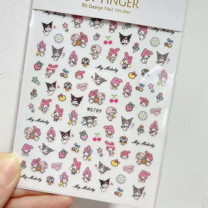 Cute Nail Decals Stickers 🧁💅