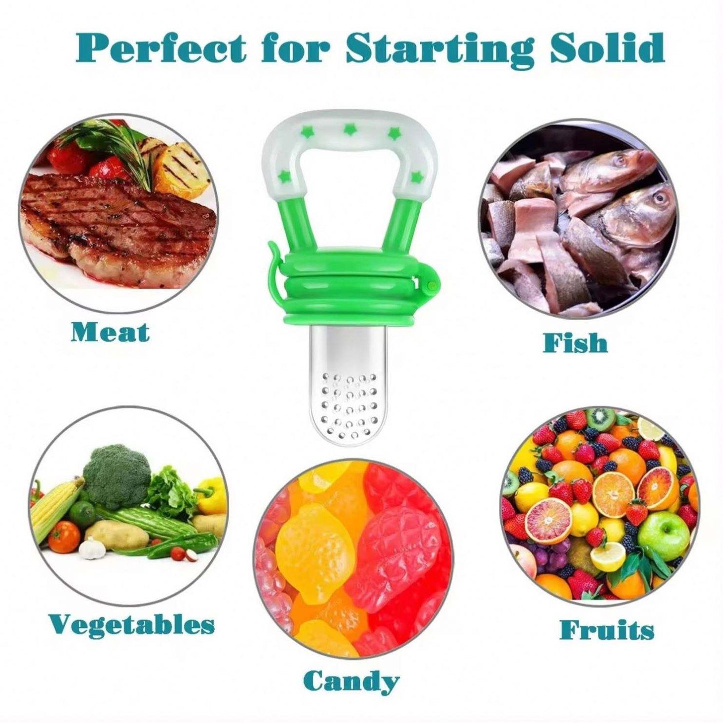 👶 Baby Fruit Feeder Pacifier – Safe & Easy Way to Feed Your Baby 🍓🍎