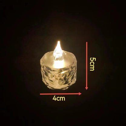 ✨💎 Crystal LED Flameless Candle Light — Elegant Glow for Any Space 🕯️🌙