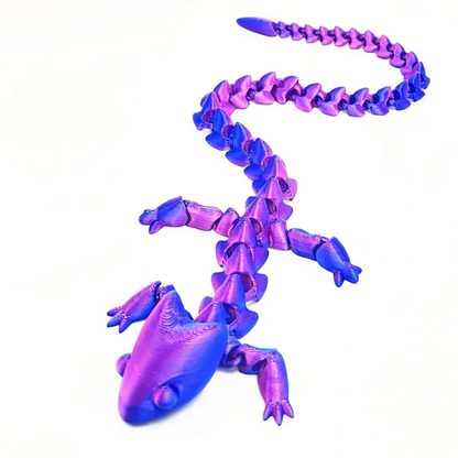 🌈🦎 Rainbow Articulated Lizard Toy