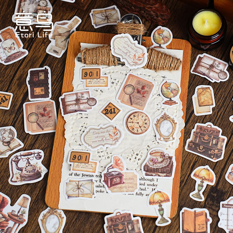📜✨ Vintage Aesthetic Sticker Pack Collection ✨📚