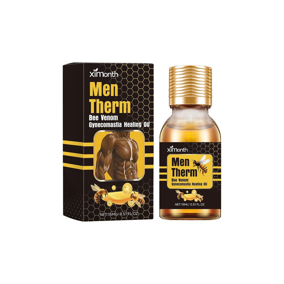 Men Therm Bee Venom Gynecomastia Heating Oil
