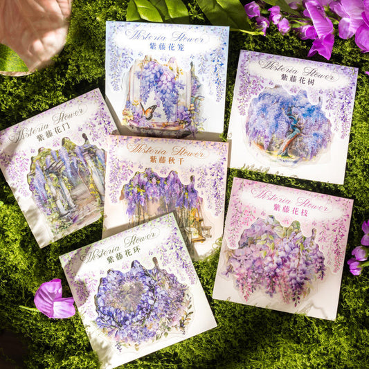 🌸✨ Wisteria Flower Decorative Stickers Set ✨🌸