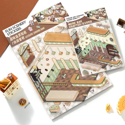 Mini Cartoon Bakery Playset Board 🧁🍞