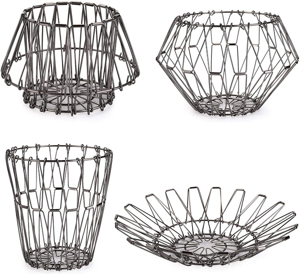 🧺 Stainless Steel Expandable Wire Basket – Multi-Purpose Storage & Organizer