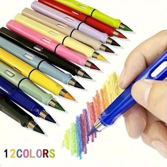 Refillable Lead Eternal Rainbow Crayon Pens for Kids & Artists