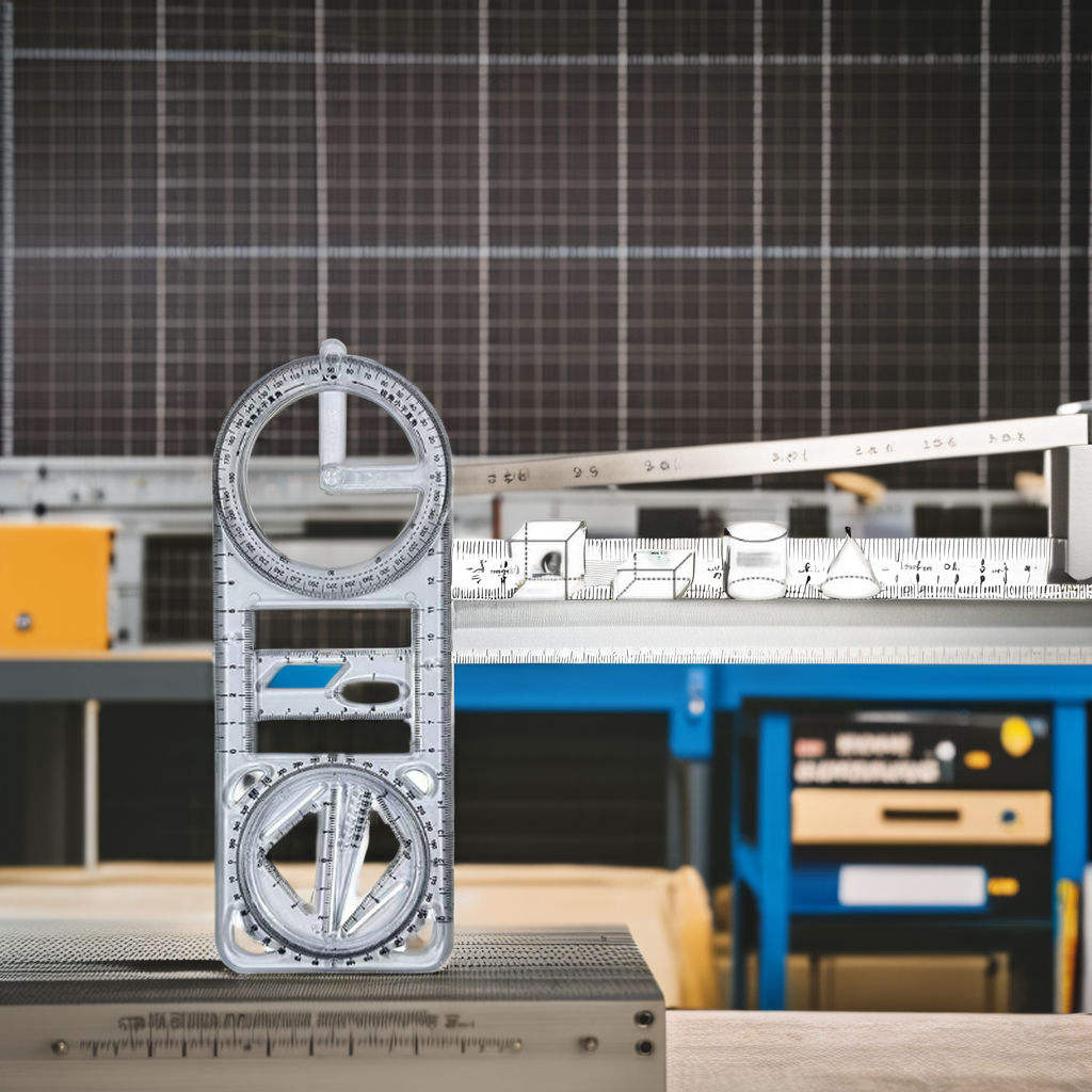 Multifunctional Geometric Plastic Ruler📐