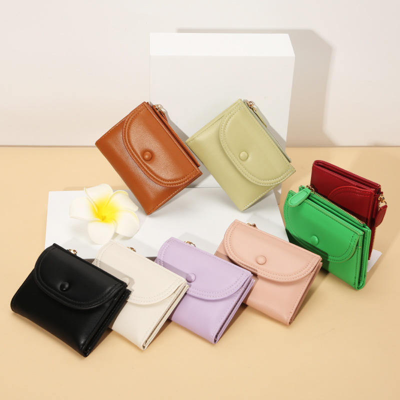 👛✨ Elegant Mini Wallet with Cute Charm ✨🍒