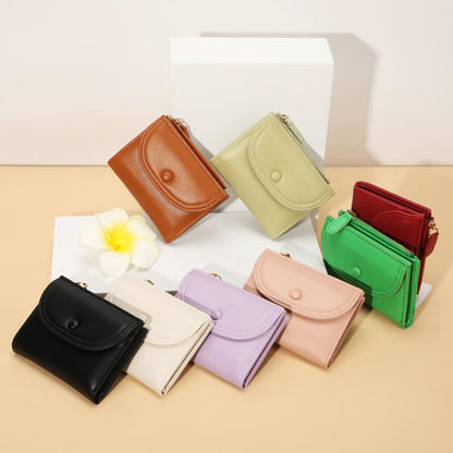 👛✨ Elegant Mini Wallet with Cute Charm ✨🍒