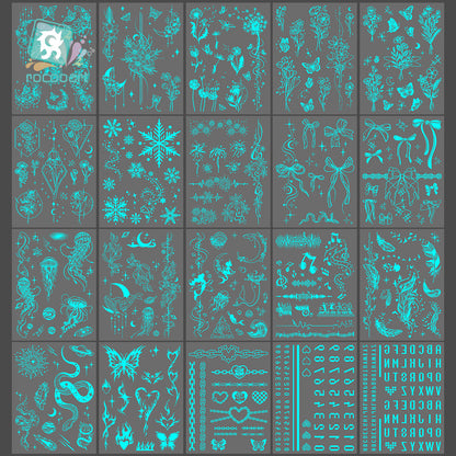 🌟Glow-in-the-Dark Stickers – Celestial &amp; Nature Collection 🌙