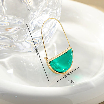 Elegant Emerald Statement Earrings ✨
