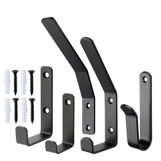 🖤 Heavy-Duty Metal Wall Hooks – Modern &amp; Durable Design ⚙️
