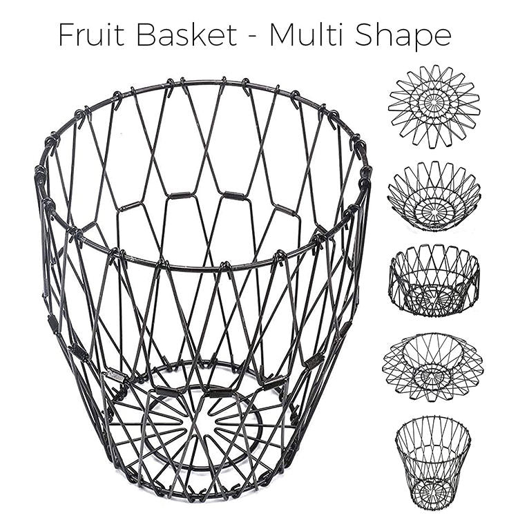 🧺 Stainless Steel Expandable Wire Basket – Multi-Purpose Storage & Organizer