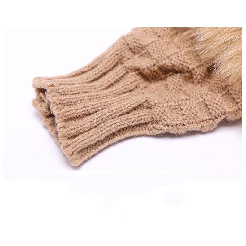 Women Faux Rabbit Fur Glove