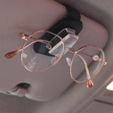 Universal Leather Multi-Function Car Sunglass Holder