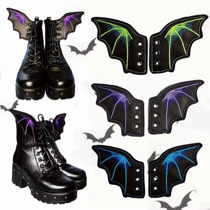🦇 Gothic Edge Bat Wing Appliques – Premium Velvet Patches