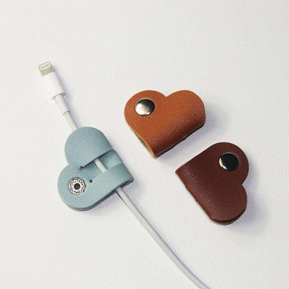 Heart Leather Cable Organizer