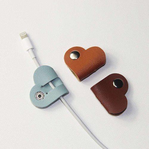 Heart Leather Cable Organizer