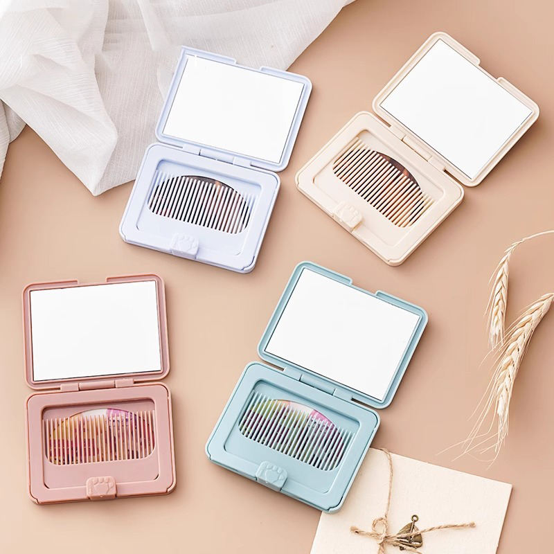 🧸✨ Kawaii Comb + Mirror Set ✨🪞