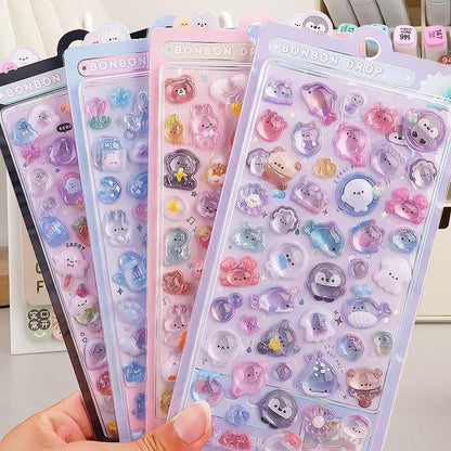 3D Puffy Stickers 🌈 | Cute & Colorful Decoration Magic ✨