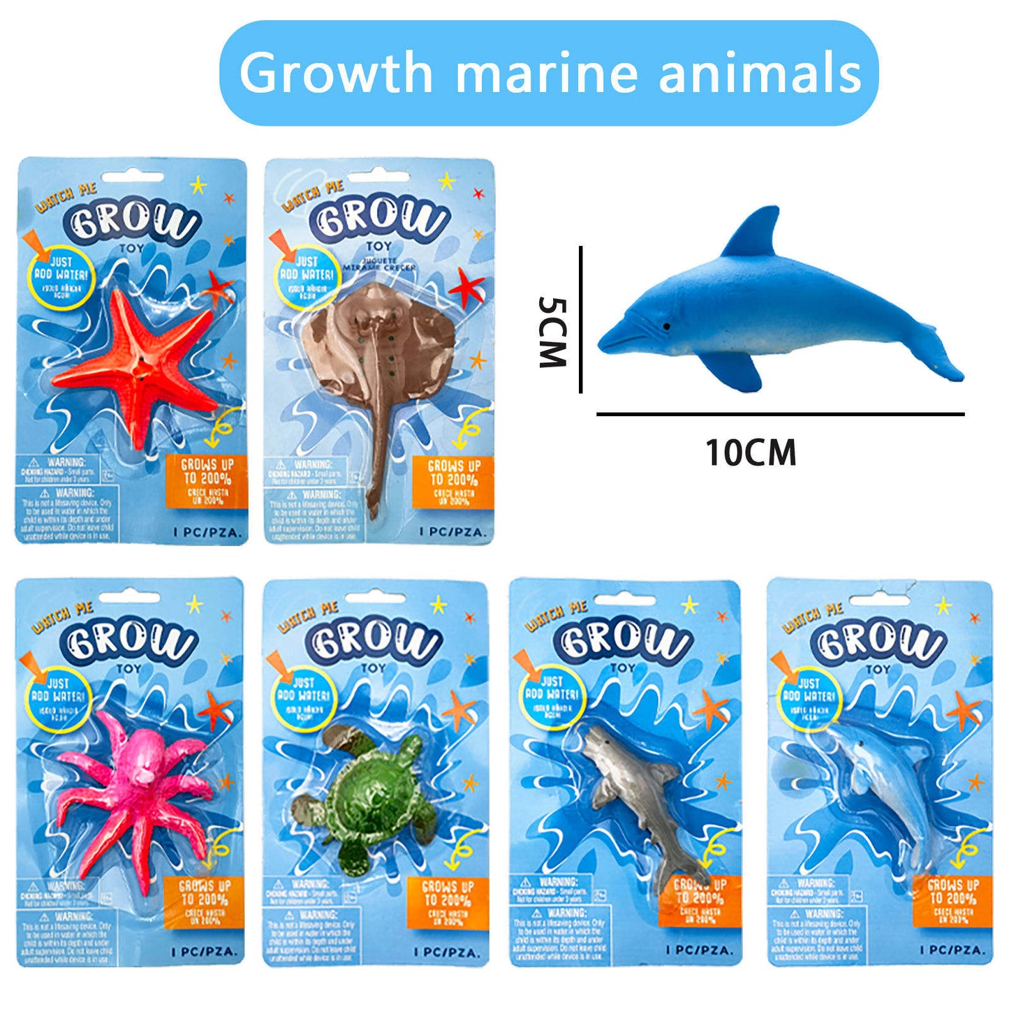 🌊Magic Water Growing Sea Animals Toy 🐙🐬⭐