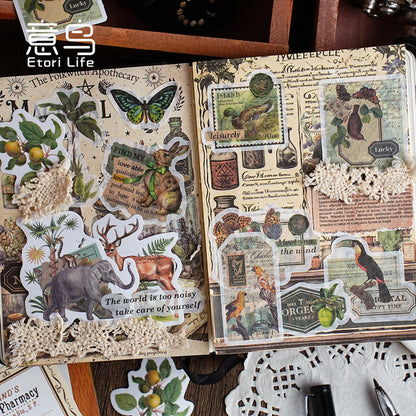 📜✨ Vintage Aesthetic Sticker Pack Collection ✨📚