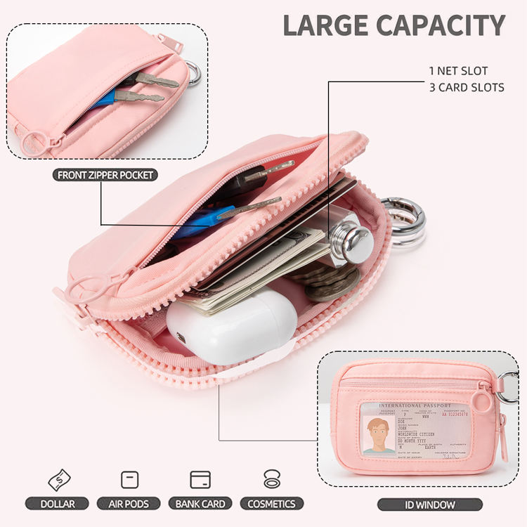 Mini Dual Pouch Wristlet Coin Bags Credit Card Holder🎒