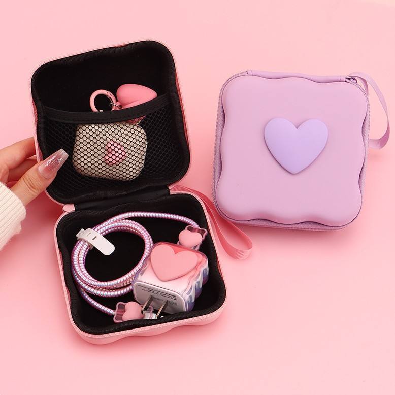 🎀 Bow Charger &amp; Accessories Pouch