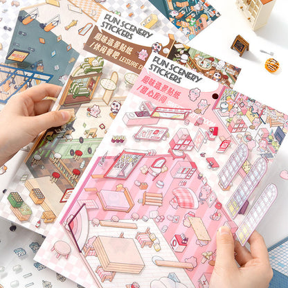 Mini Cartoon Bakery Playset Board 🧁🍞