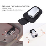 Universal Leather Multi-Function Car Sunglass Holder