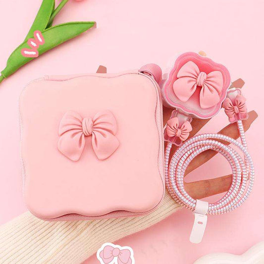 🎀 Bow Charger &amp; Accessories Pouch