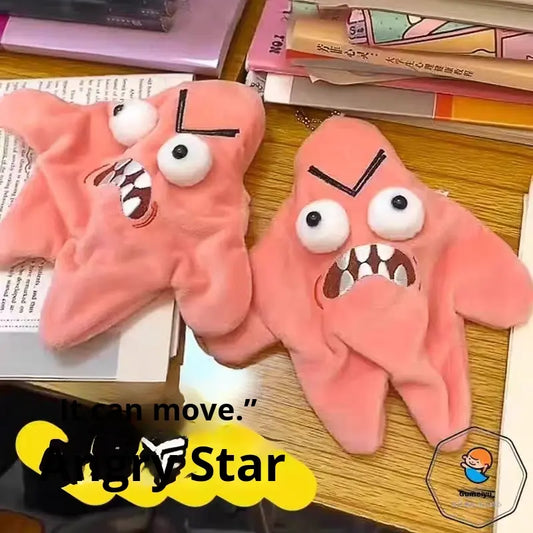 Goofy Pink Starfish Plush – Funny Expression Stress Toy✨