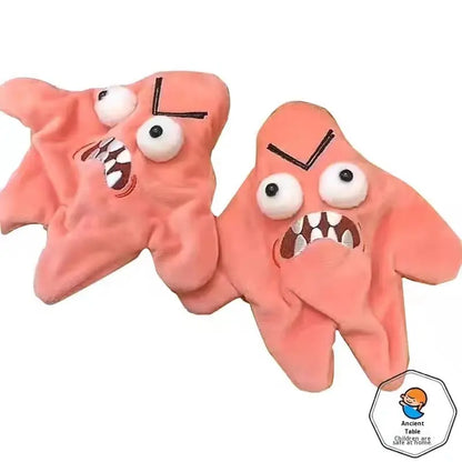 Goofy Pink Starfish Plush – Funny Expression Stress Toy✨